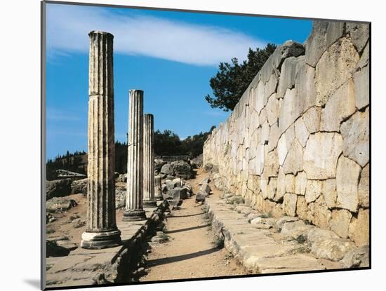 Greece, Delphi, Archaeological Site, Polygonal Wall Beneath Temple of Apollo-null-Mounted Giclee Print