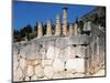 Greece, Delphi, Polygonal Wall Beneath Temple of Apollo, at Archaeological Site-null-Mounted Giclee Print