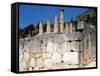 Greece, Delphi, Polygonal Wall Beneath Temple of Apollo, at Archaeological Site-null-Framed Stretched Canvas