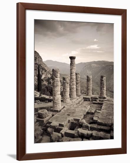 Greece, Delphi (Unesco World Heritage Site), Temple of Apollo-Michele Falzone-Framed Photographic Print