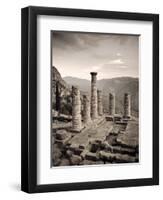 Greece, Delphi (Unesco World Heritage Site), Temple of Apollo-Michele Falzone-Framed Premium Photographic Print