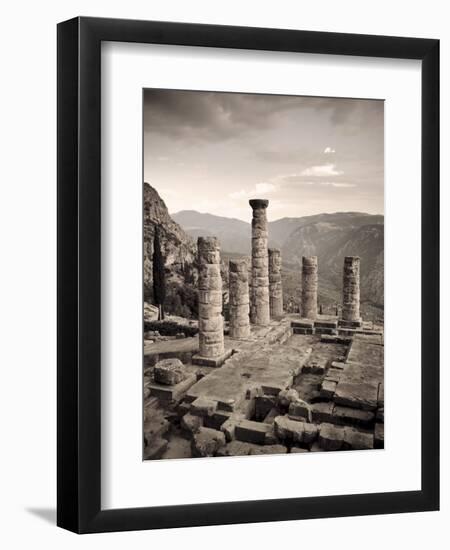 Greece, Delphi (Unesco World Heritage Site), Temple of Apollo-Michele Falzone-Framed Premium Photographic Print