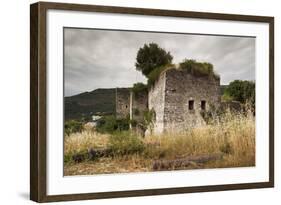 Greece, Epirus, Parga, Ruins of the Venetian Castle-Walter Bibikow-Framed Photographic Print