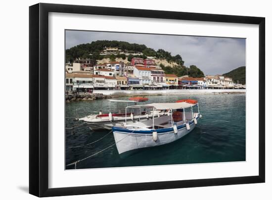 Greece, Epirus, Parga, Town View from the Harbor-Walter Bibikow-Framed Photographic Print