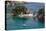 Greece, Epirus Region, Parga, Elevated View of Panagias Island-Walter Bibikow-Stretched Canvas