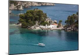 Greece, Epirus Region, Parga, Elevated View of Panagias Island-Walter Bibikow-Mounted Photographic Print