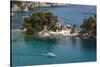 Greece, Epirus Region, Parga, Elevated View of Panagias Island-Walter Bibikow-Stretched Canvas