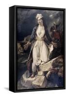 Greece Expiring-Eugene Delacroix-Framed Stretched Canvas