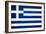 Greece Flag Design with Wood Patterning - Flags of the World Series-Philippe Hugonnard-Framed Art Print