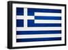 Greece Flag Design with Wood Patterning - Flags of the World Series-Philippe Hugonnard-Framed Art Print