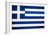 Greece Flag Design with Wood Patterning - Flags of the World Series-Philippe Hugonnard-Framed Art Print