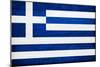 Greece Flag Design with Wood Patterning - Flags of the World Series-Philippe Hugonnard-Mounted Premium Giclee Print