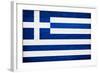 Greece Flag Design with Wood Patterning - Flags of the World Series-Philippe Hugonnard-Framed Art Print