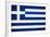 Greece Flag Design with Wood Patterning - Flags of the World Series-Philippe Hugonnard-Framed Art Print