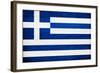 Greece Flag Design with Wood Patterning - Flags of the World Series-Philippe Hugonnard-Framed Art Print