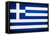 Greece Flag Design with Wood Patterning - Flags of the World Series-Philippe Hugonnard-Framed Stretched Canvas