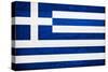 Greece Flag Design with Wood Patterning - Flags of the World Series-Philippe Hugonnard-Stretched Canvas