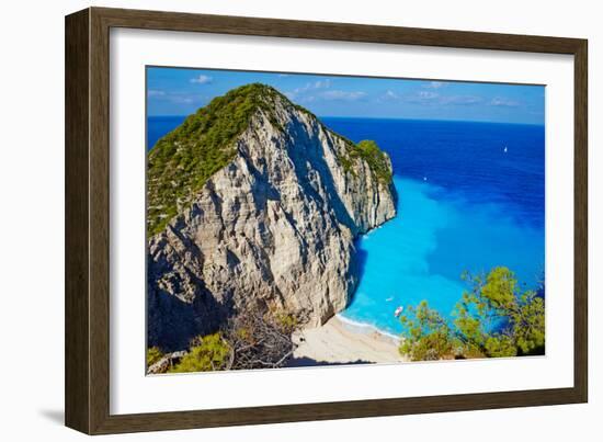 Greece, Ionian Island, Zante Island, Shipwreck Beach-Tuul And Bruno Morandi-Framed Photographic Print