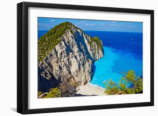 Greece, Ionian Island, Zante Island, Shipwreck Beach-Tuul And Bruno Morandi-Framed Photographic Print