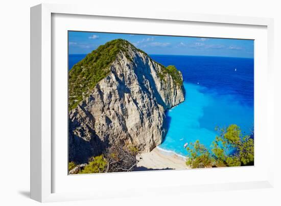 Greece, Ionian Island, Zante Island, Shipwreck Beach-Tuul And Bruno Morandi-Framed Photographic Print