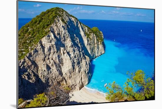 Greece, Ionian Island, Zante Island, Shipwreck Beach-Tuul And Bruno Morandi-Mounted Photographic Print