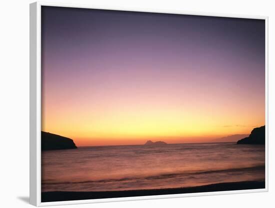 Greece, Island Crete, Matala, Bay, Islands, Sea, Evening Mood-Thonig-Framed Photographic Print