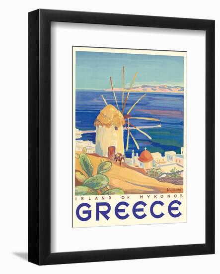 Greece - Island of Mykonos-Pacifica Island Art-Framed Art Print