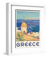 Greece - Island of Mykonos-Pacifica Island Art-Framed Art Print