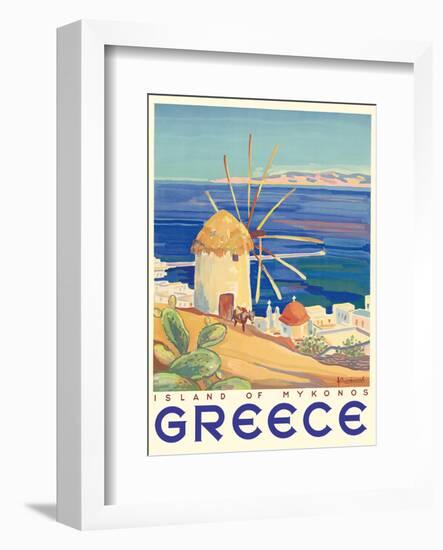 Greece - Island of Mykonos-Pacifica Island Art-Framed Art Print