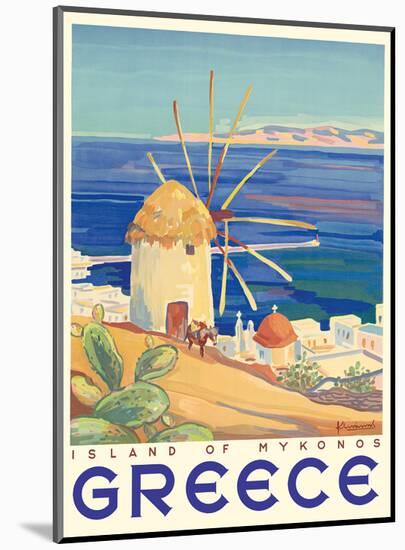 Greece - Island of Mykonos-Pacifica Island Art-Mounted Art Print