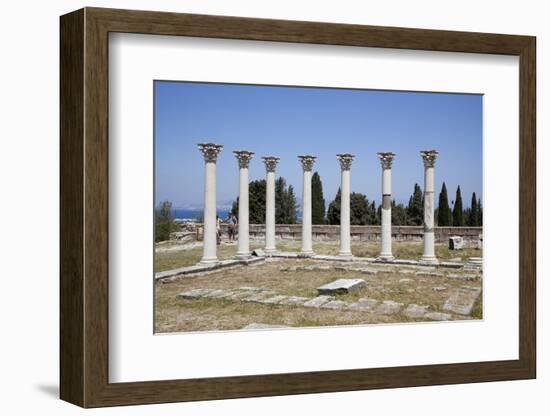 Greece, Kos Islands, Askelepieon, Colonnade-Samuel Magal-Framed Photographic Print
