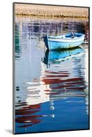 Greece, Mykonos, Hora, Fishing Boat and Reflection of a Church in the Water-Hollice Looney-Mounted Photographic Print