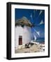 Greece, Mykonos, Mykonos City, Windmill, Donkey-Thonig-Framed Photographic Print