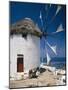 Greece, Mykonos, Mykonos City, Windmill, Donkey-Thonig-Mounted Photographic Print