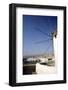 Greece, Mykonos Town, Boats in Harbour, View from Lower Windmills-Fraser Hall-Framed Photographic Print