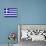 Greece National Flag Poster Print-null-Poster displayed on a wall