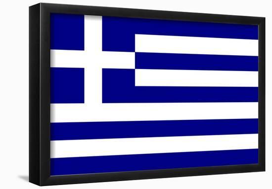 Greece National Flag Poster Print-null-Framed Poster