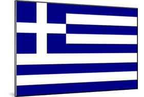 Greece National Flag Poster Print-null-Mounted Poster