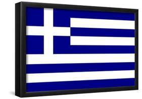 Greece National Flag Poster Print-null-Framed Poster