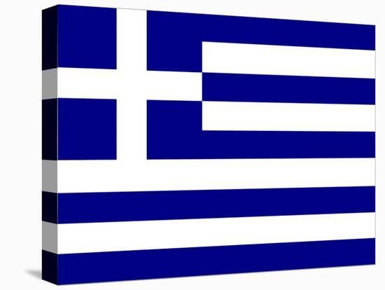 Greece National Flag Poster Print-null-Stretched Canvas