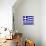 Greece National Flag Poster Print-null-Poster displayed on a wall