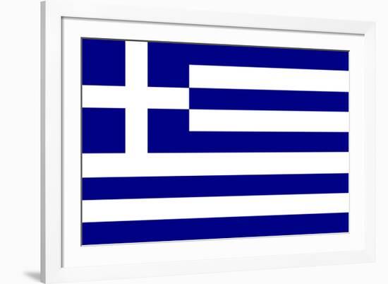 Greece National Flag-null-Framed Art Print