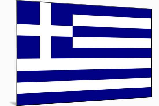 Greece National Flag-null-Mounted Art Print