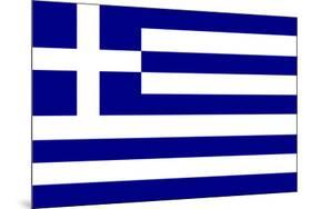 Greece National Flag-null-Mounted Art Print