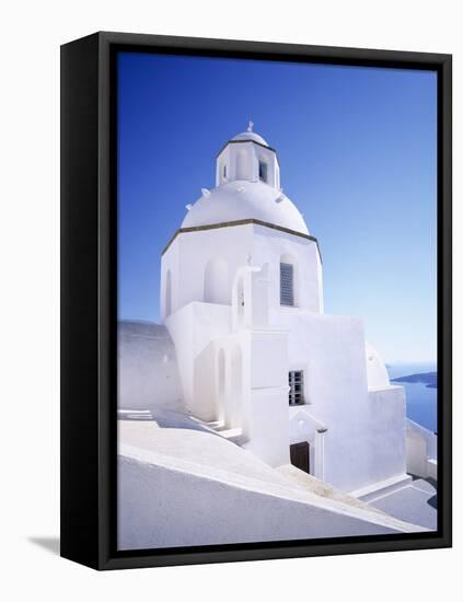 Greece Orthodox Church, Fira, Santorini, Cyclades, Aegean Sea, Greek Islands, Greece, Europe-Markus Lange-Framed Stretched Canvas