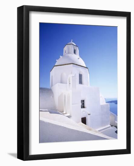 Greece Orthodox Church, Fira, Santorini, Cyclades, Aegean Sea, Greek Islands, Greece, Europe-Markus Lange-Framed Photographic Print