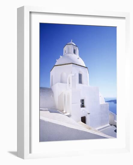 Greece Orthodox Church, Fira, Santorini, Cyclades, Aegean Sea, Greek Islands, Greece, Europe-Markus Lange-Framed Photographic Print