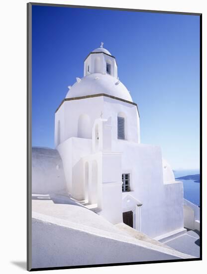 Greece Orthodox Church, Fira, Santorini, Cyclades, Aegean Sea, Greek Islands, Greece, Europe-Markus Lange-Mounted Photographic Print