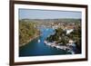 Greece, Paxos. Yachts and Pleasure Boats Moored in the Entrance to Gaios Harbour-John Warburton-lee-Framed Photographic Print