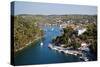 Greece, Paxos. Yachts and Pleasure Boats Moored in the Entrance to Gaios Harbour-John Warburton-lee-Stretched Canvas